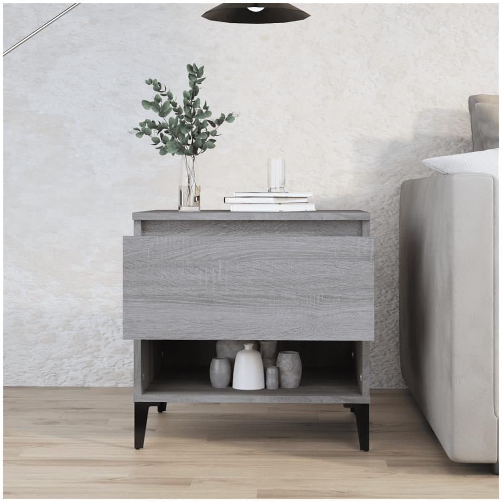Tavolino Grigio Sonoma 50x46x50 Cm In Legno Multistrato - Foto 1