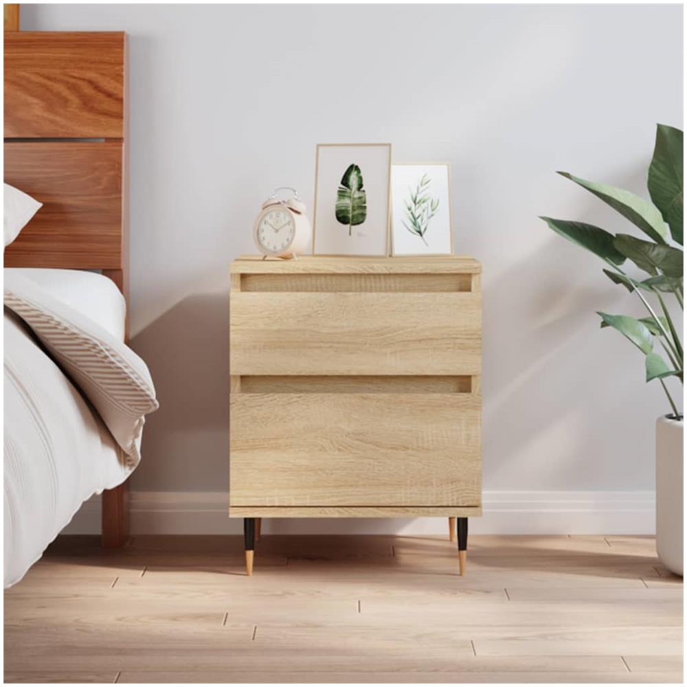 Comodino Rovere Sonoma 40x35x50 Cm In Legno Multistrato - Foto 1