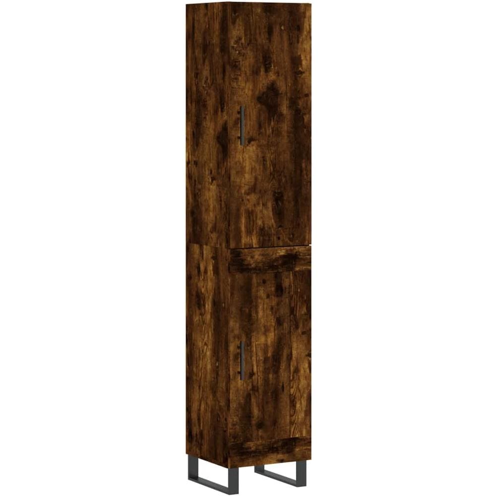 Credenza Rovere Fumo 34,5x34x180 Cm In Legno Multistrato - Foto 2