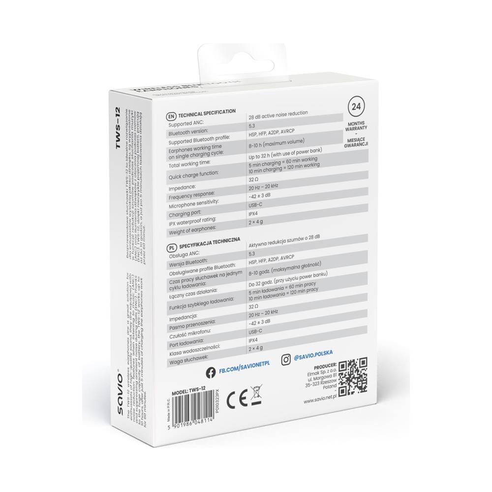 TWS-12 cuffia e auricolare True Wireless Stereo (TWS) In-ear Musica e Chiamate Nero - Foto 13