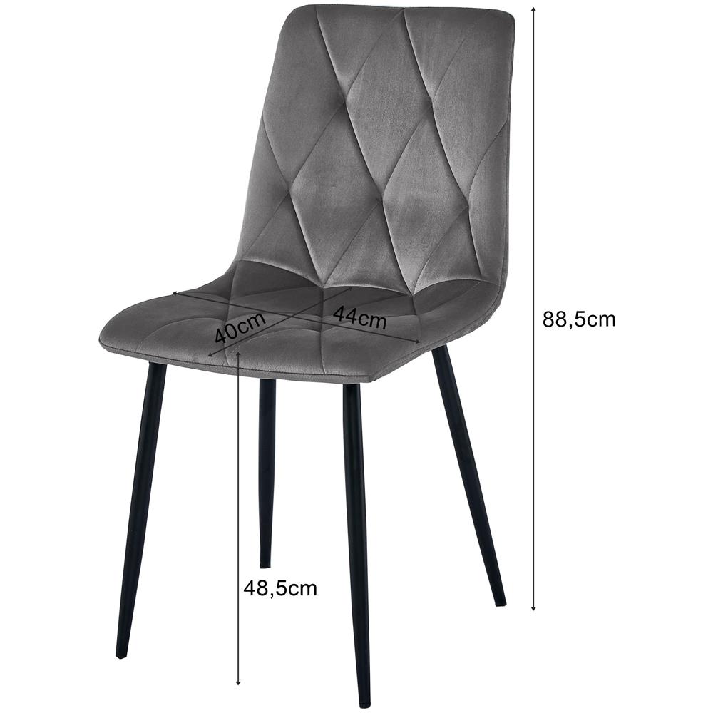 Sedia TYRA - Rivestita in velluto rosa per soggiorno x 4 - Foto 8