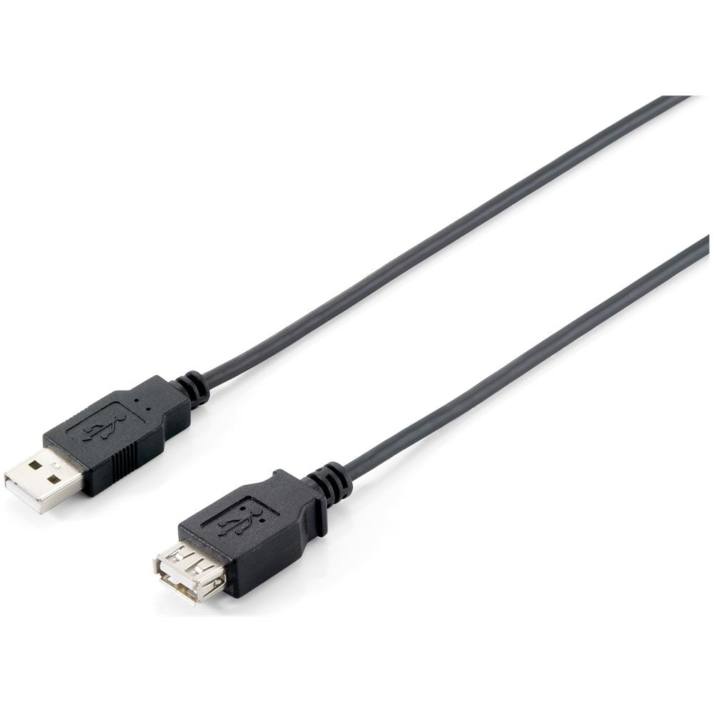 Cavo per trasferimento dati 128851 - USB - 3 m - Schermato - 1 x Tipo A Maschio USB - 1 x Tipo A Femmina USB - Cavo estensione - Nero - Foto 1