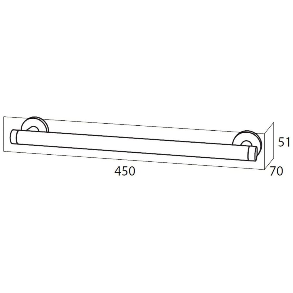 Maniglione Di Sicurezza Boston 45 Cm Cromo 297920346 - Foto 6