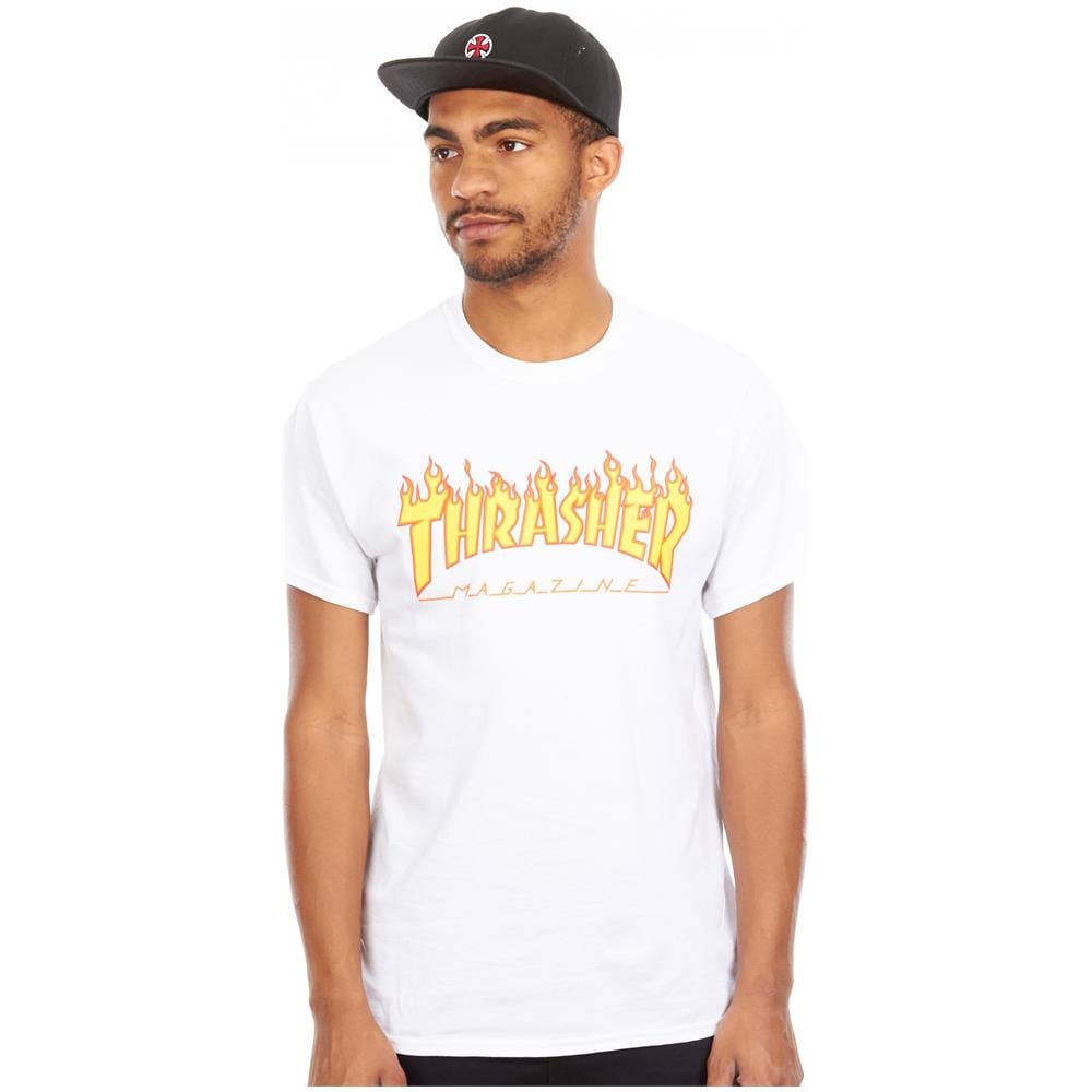 T-shirt Flame Logo Bianco (l, Bianco) - Foto 1