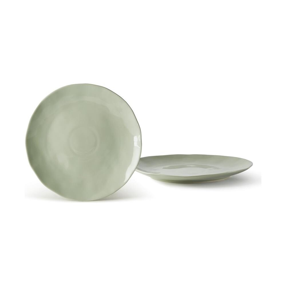 Salvia Set 4 Pezzi Piatti In Stoneware, Ceramica, Menta, 25x25x2.5 Cm - Foto 1