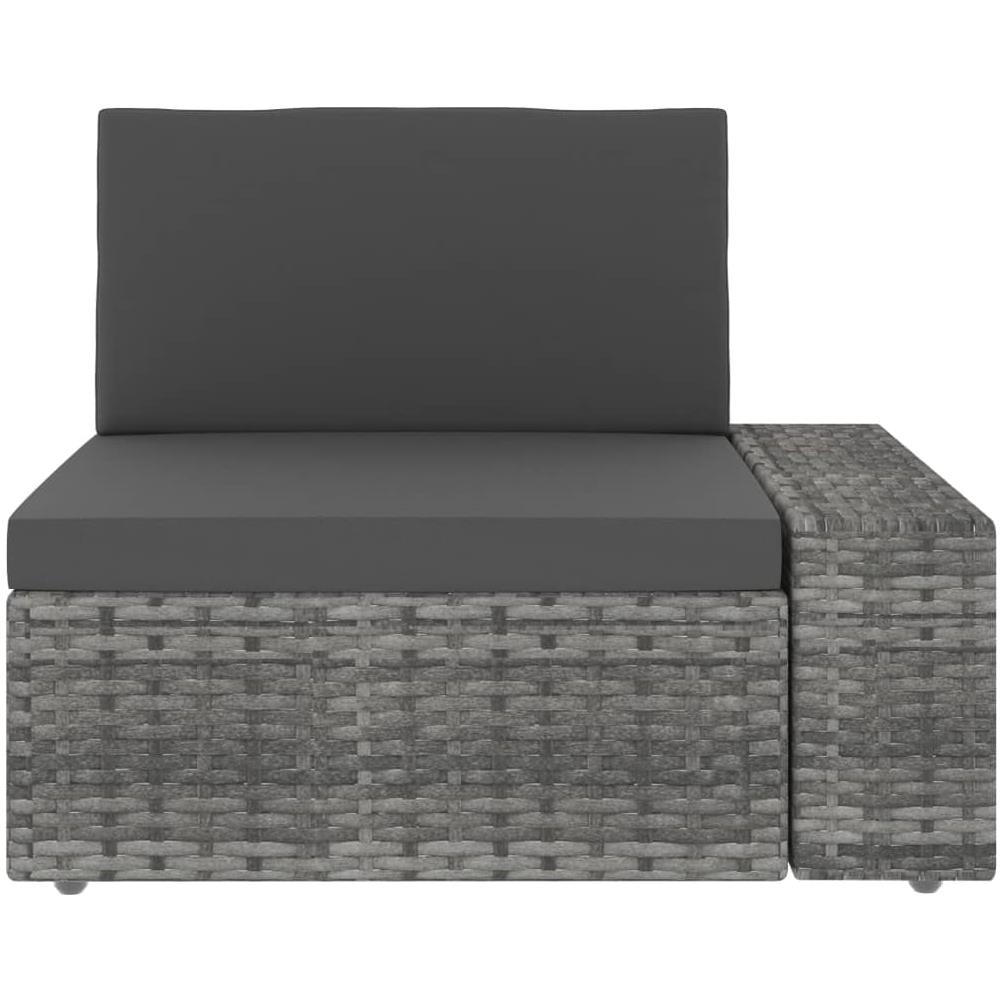 Set Divani Da Giardino 4 Pz In Polyrattan Grigio - Foto 8