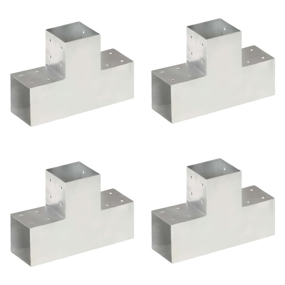 Connettori Pali A Forma Di T 4 Pz In Metallo Zincato 101x101 Mm - Foto 1