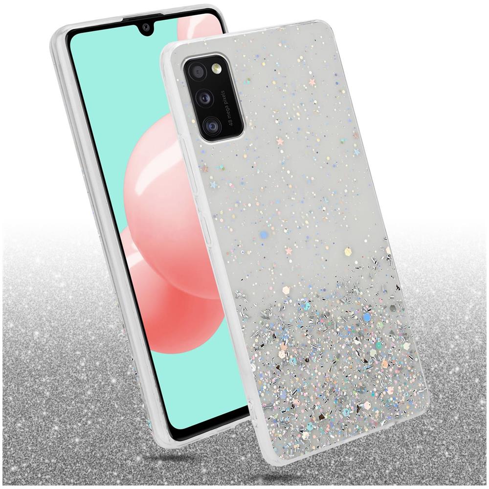 Custodia Compatibile Con Samsung Galaxy A41 In Trasparente Con Glitter - Coperchio Protettivo In Silicone Tpu Flessibile Con Glitter Scintillanti - Foto 2