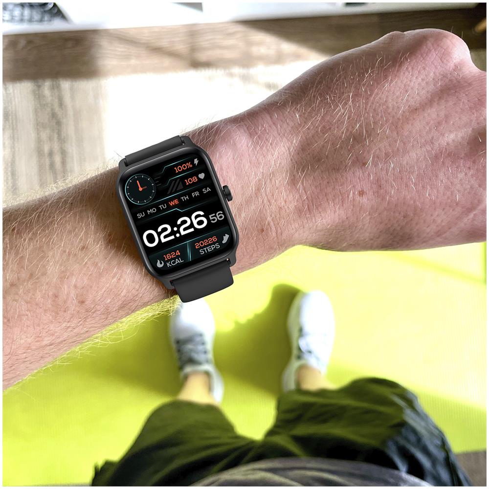 Smartwatch Alexa SWB29 Impermeabile IP68 Display 1.8` Digitale Bluetooth 5.3 Attività Quotidiana Colore Nero- Europa - Foto 6