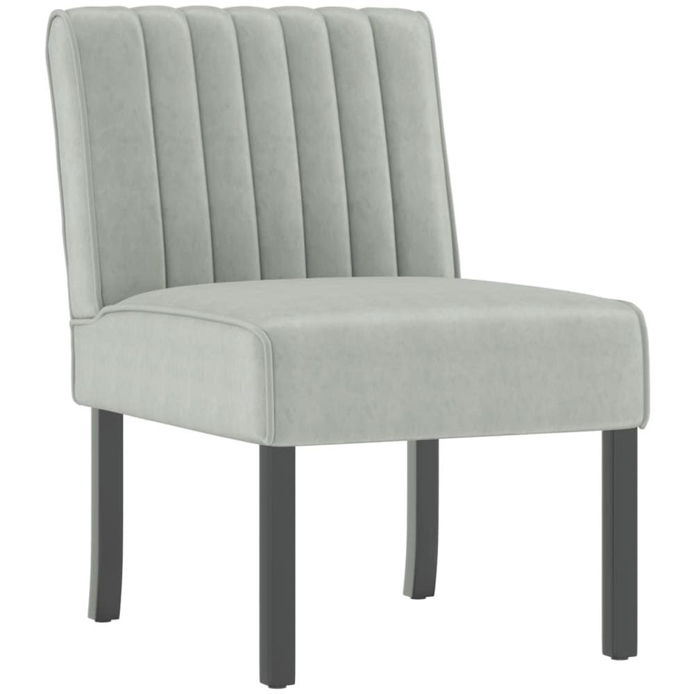 Sedia Pantofola Grigio Chiaro In Velluto - Foto 2