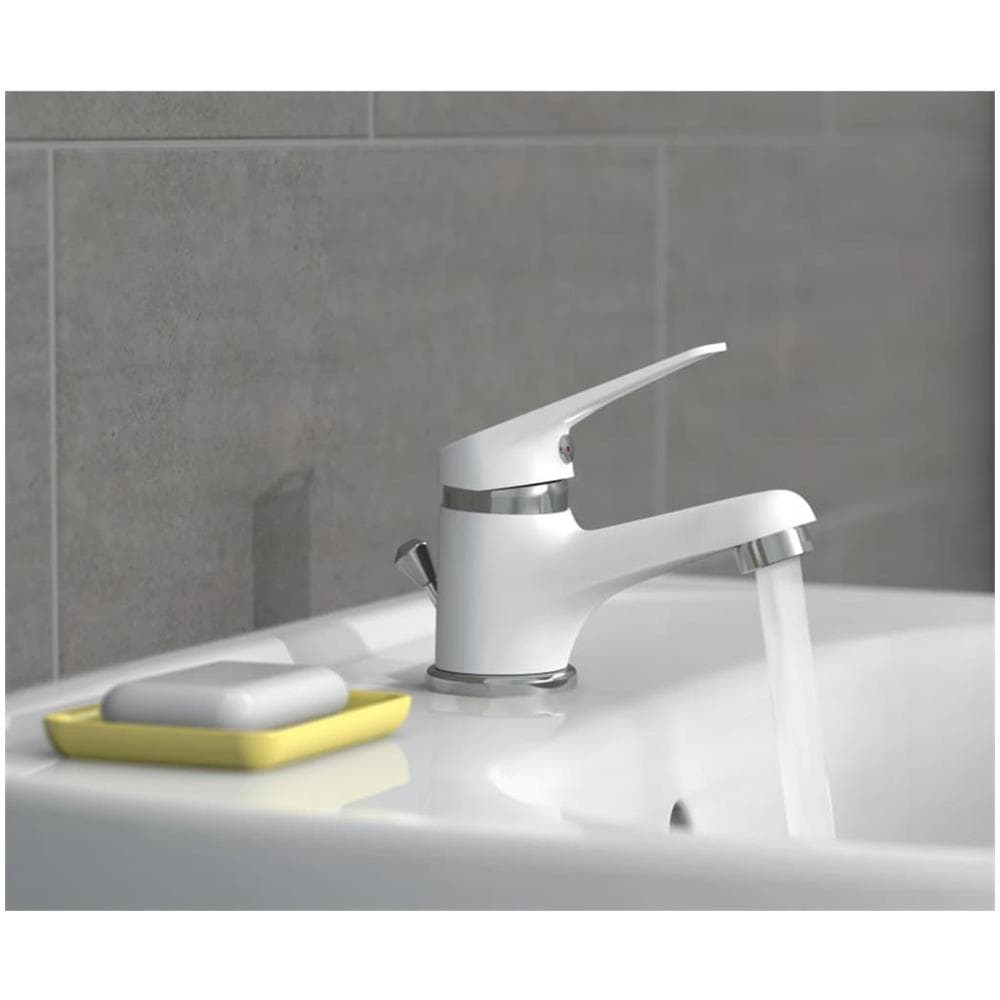 Miscelatore Per Lavabo Speed Bianco - Foto 3