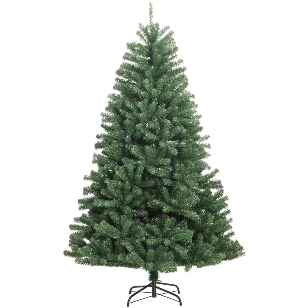 Albero Di Natale Artificiale Incernierato Con Base Verde 210 Cm - Foto 2