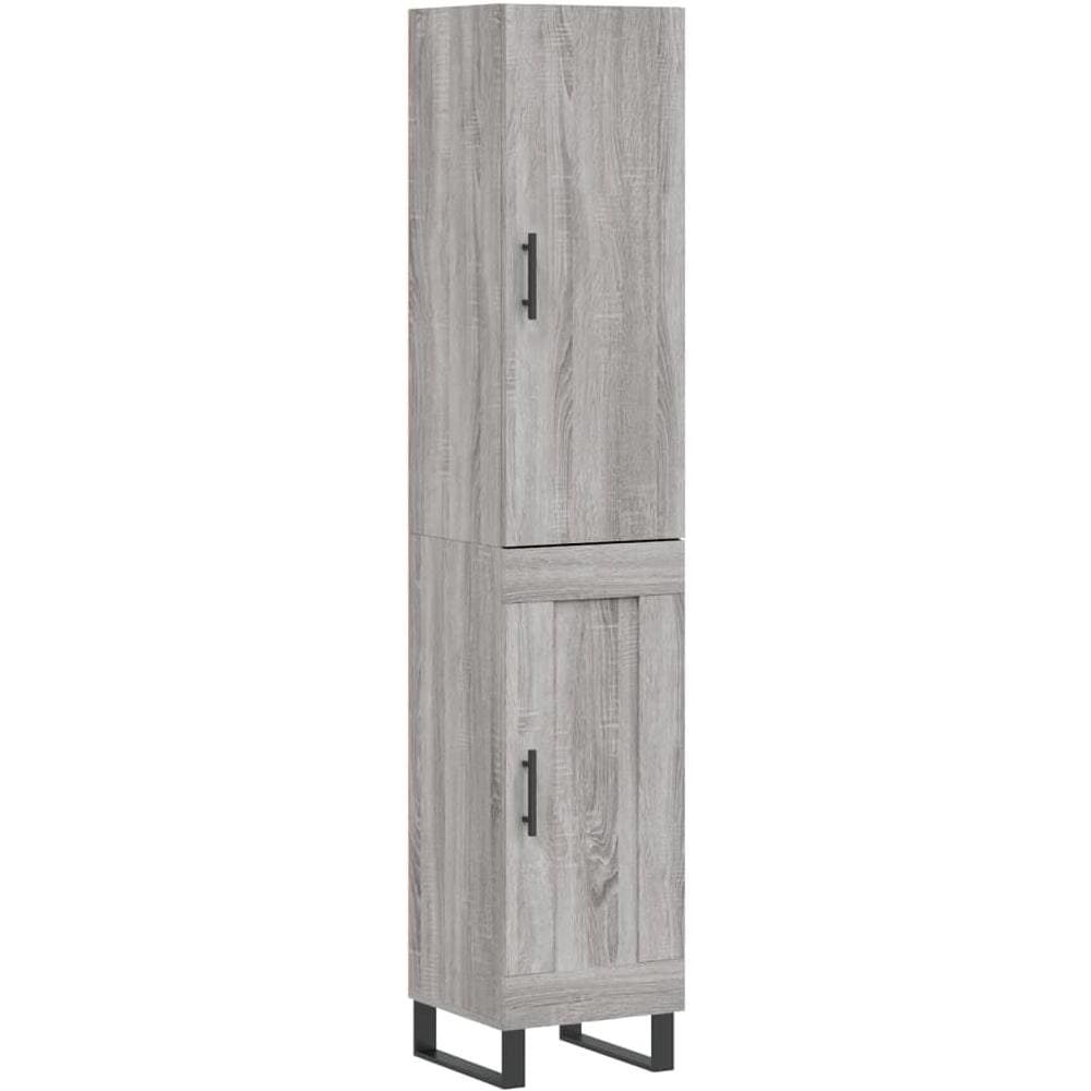 Credenza Grigio Sonoma 34,5x34x180 Cm In Legno Multistrato - Foto 2