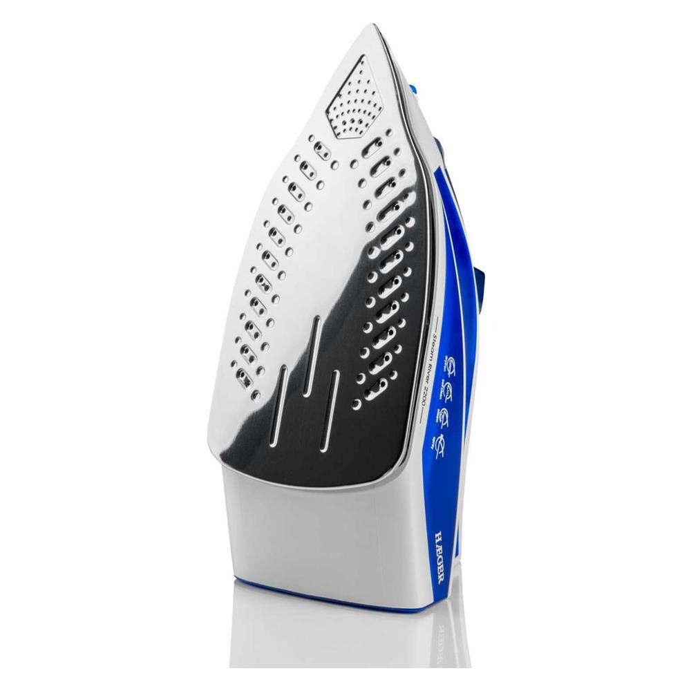 Ferro da Stiro aSecco e a Vapore Steam River 2200 Piastra Acciaio Inossidabile Potenza 2200 W Colore Blu / Bianco - Foto 2
