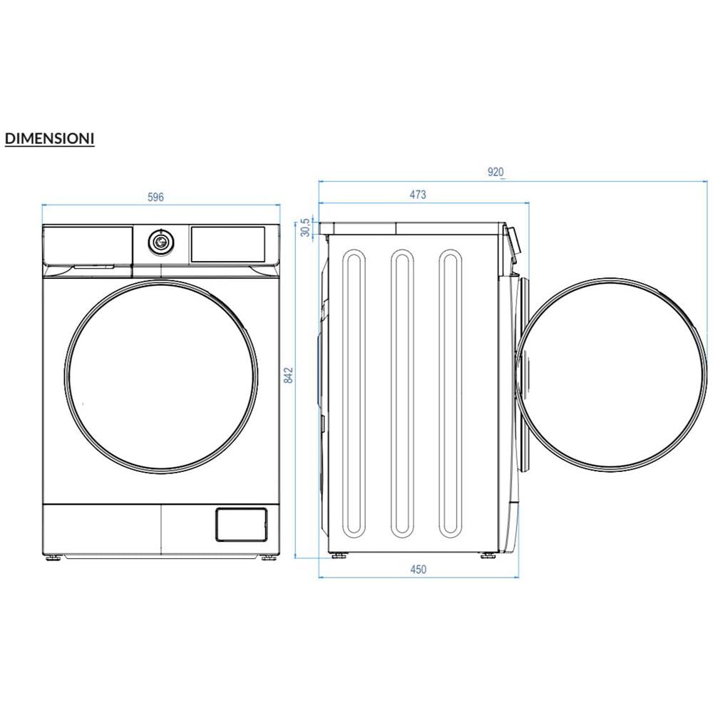 Lavatrice Standard 7 Kg Slim Classe A HS714-T - Foto 3