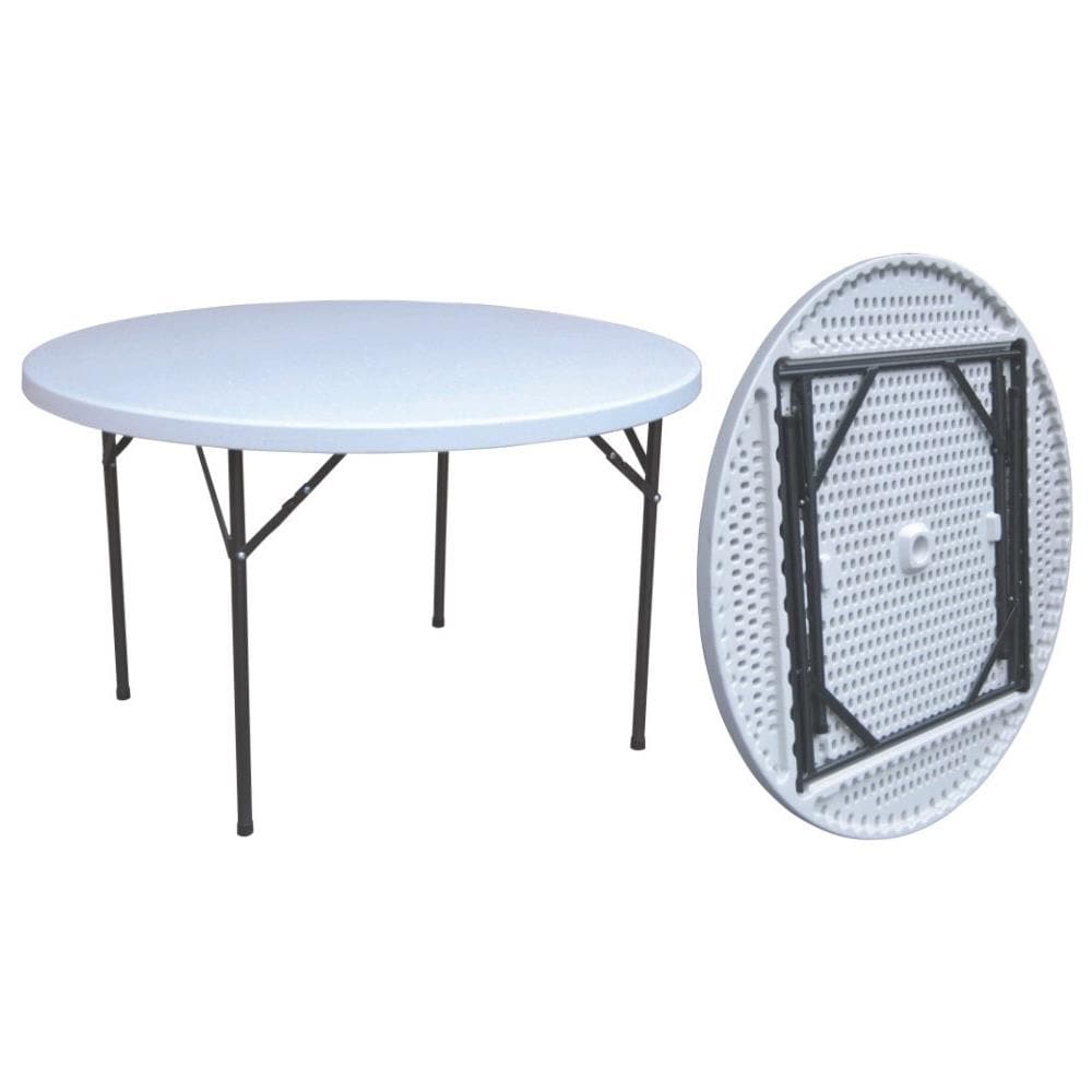 Tavolo Tondo Acciaio Verniciato Ripieghevole - Foto 7