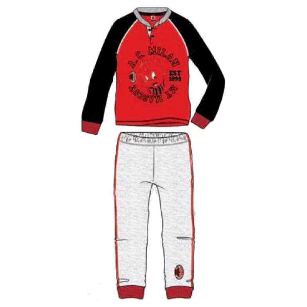 Pigiama Bambino Milan 4a Rosso Grigio - Foto 1