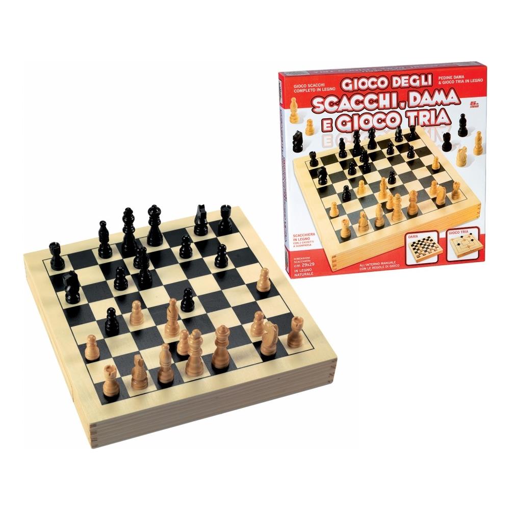 Dama Scacchi Tria Legno - Giochi-giocattoli - Foto 2