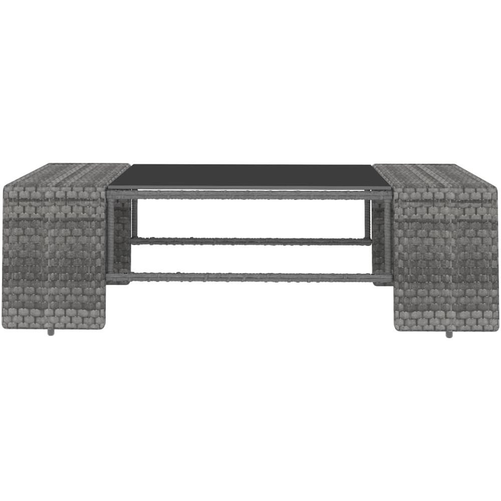 Set Divani Da Giardino 8 Pz In Polyrattan Grigio - Foto 2