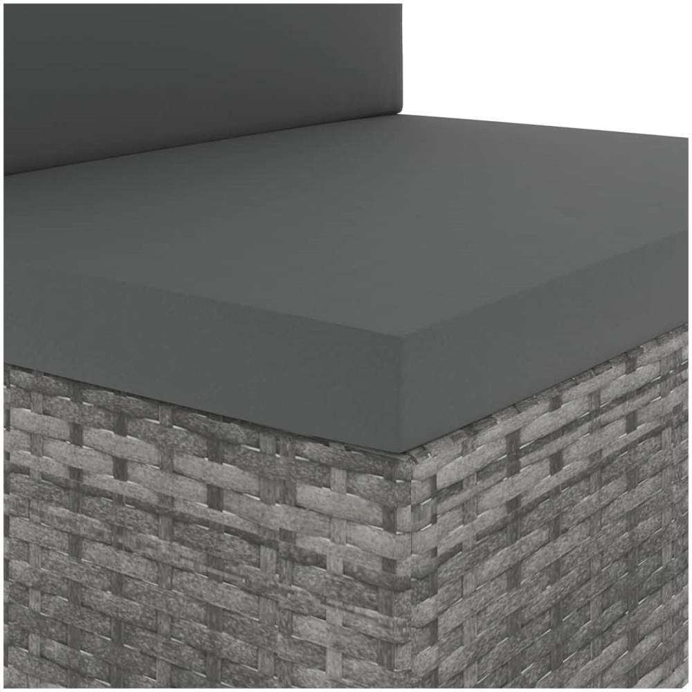Set Divani Da Giardino 8 Pz In Polyrattan Grigio - Foto 8