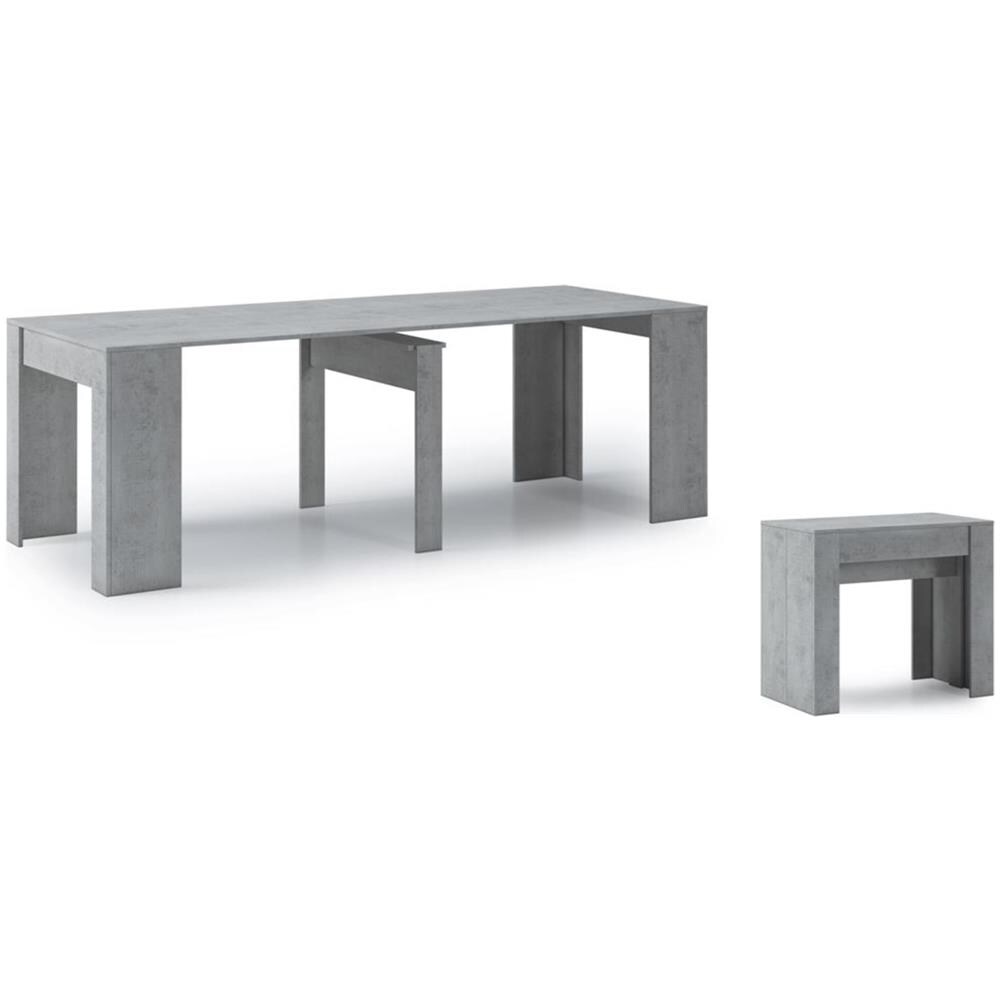 Consolle Tavolo Allungabile Fino A 237 Cm, Cemento, Dimensioni Chiuso: 90x50x78 Cm Di Altezza - Foto 1