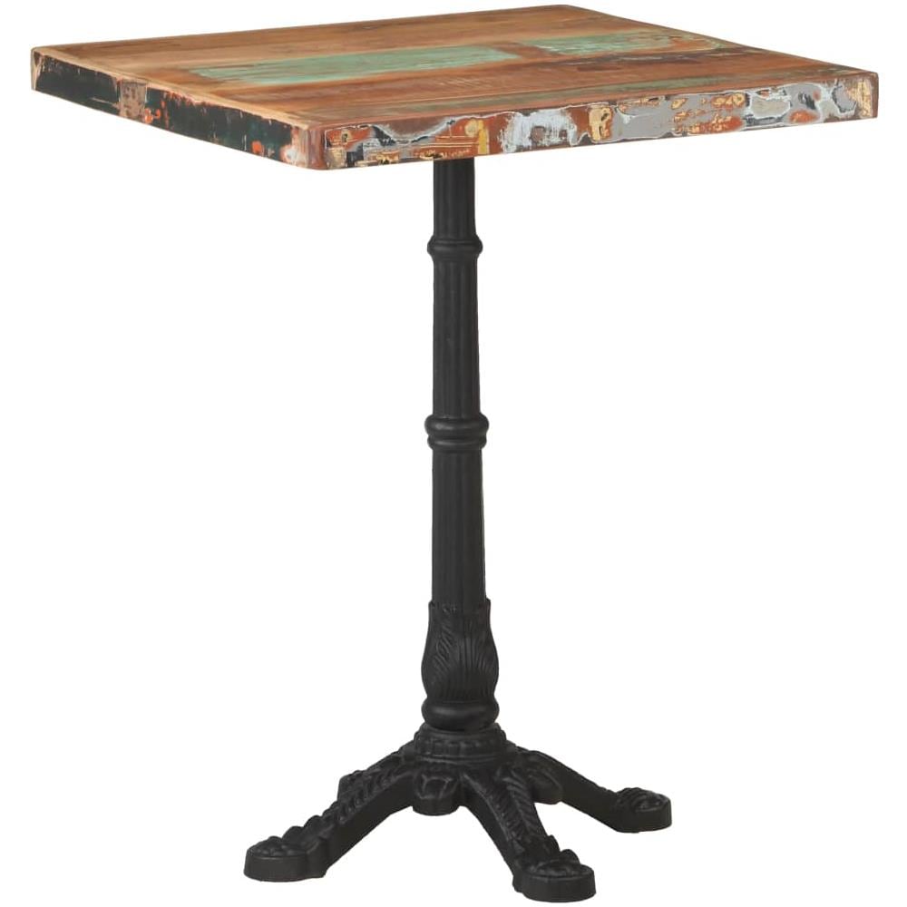 Tavolo Da Bistrot 60x60x76 Cm In Legno Massello Di Recupero - Foto 1