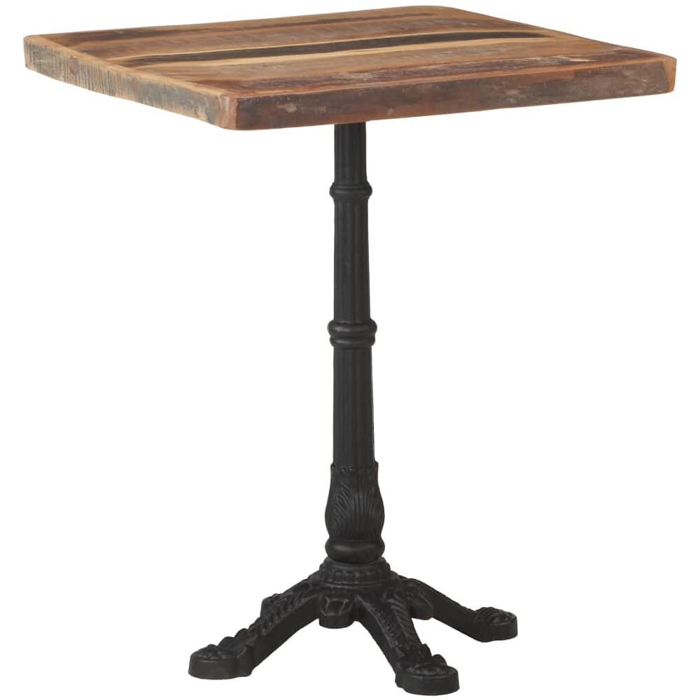 Tavolo Da Bistrot 60x60x76 Cm In Legno Massello Di Recupero - Foto 11