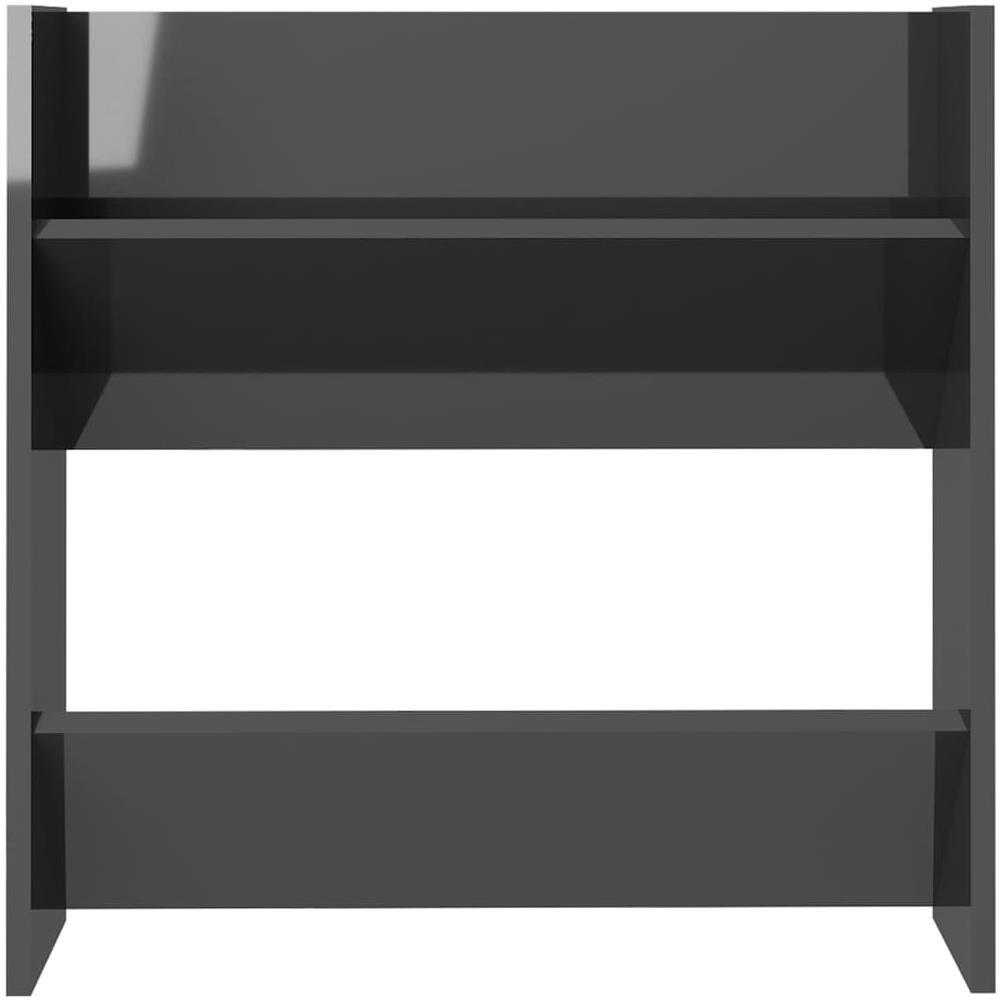 Scarpiera a Muro Grigio Lucido 60x18x60 cm in Legno Multistrato - Foto 2