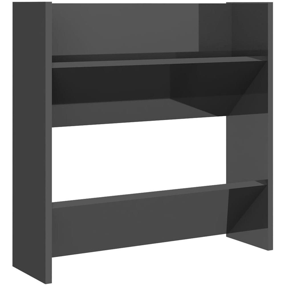 Scarpiera a Muro Grigio Lucido 60x18x60 cm in Legno Multistrato - Foto 1
