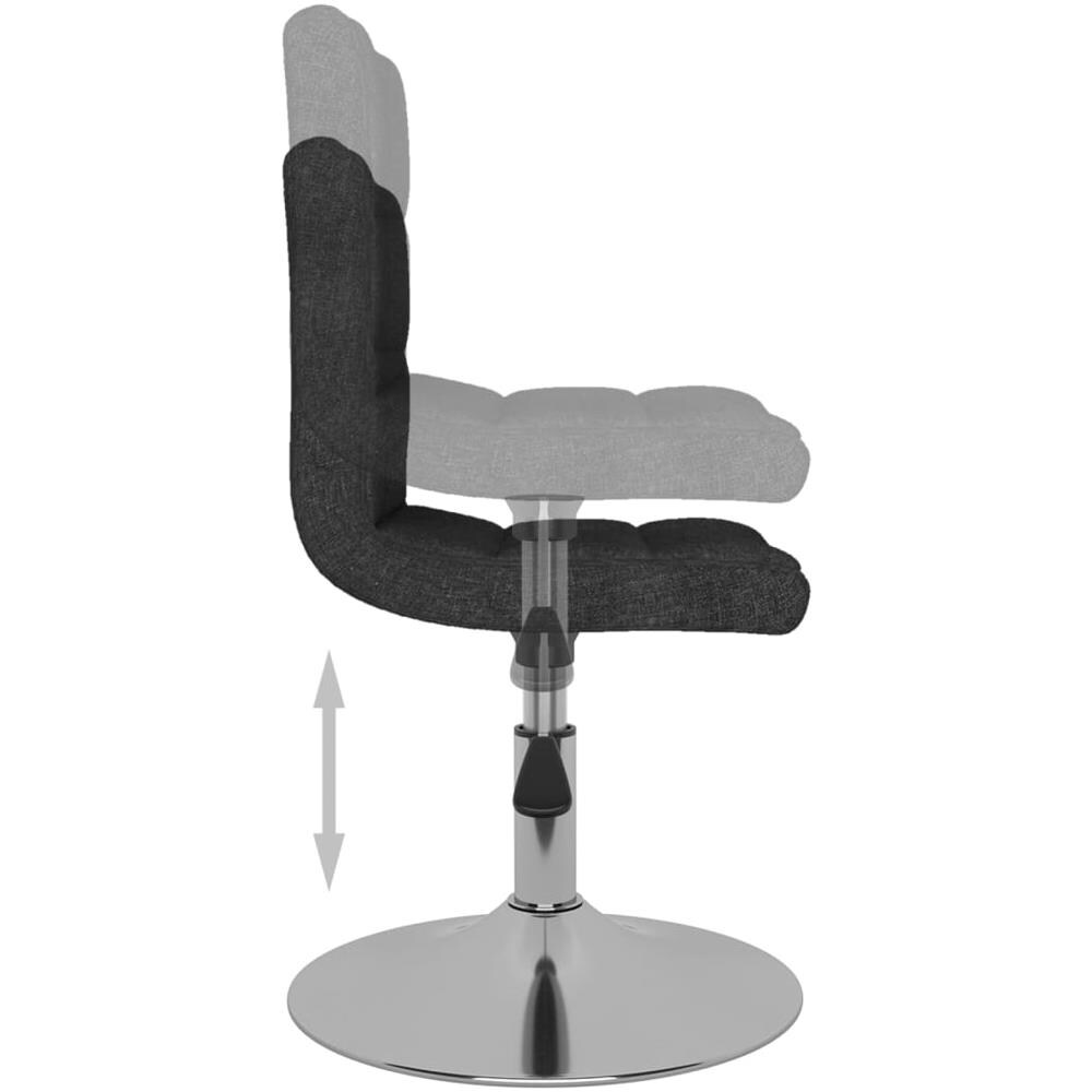 Sedie Da Pranzo Girevoli 4 Pz Nere In Tessuto - Foto 3