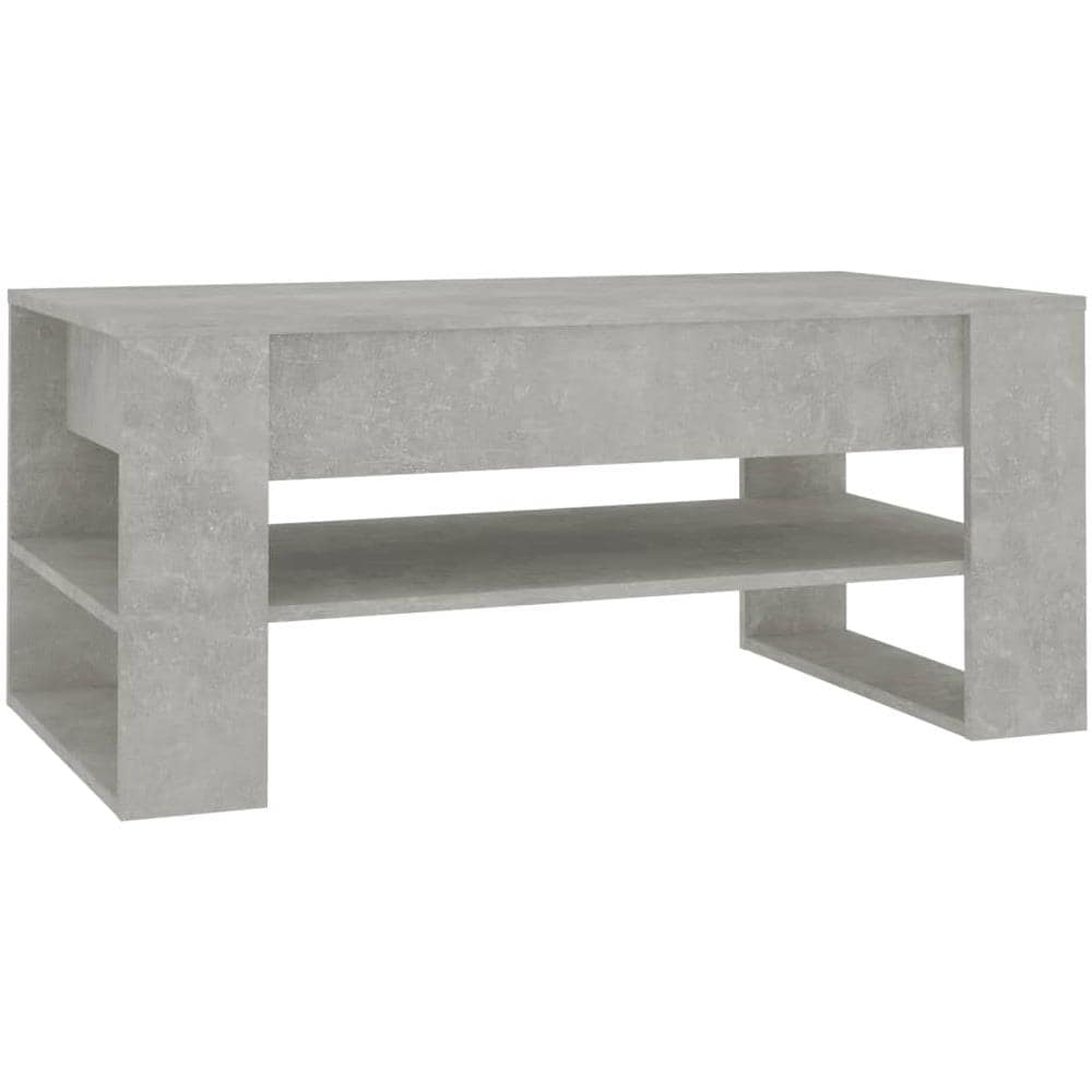 Tavolino Salotto Grigio Cemento 102x55x45 Cm Legno Multistrato - Foto 1