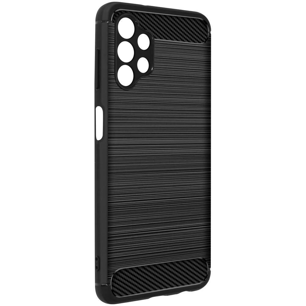 Cover Samsung A04s / A13 4g / A13 5g Bumper Carbonio Effetto Spazzolato Nera - Foto 5
