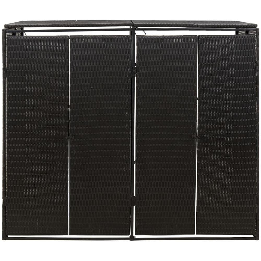 Copribidone Doppio Nero 140x80x117 Cm In Polyrattan - Foto 3