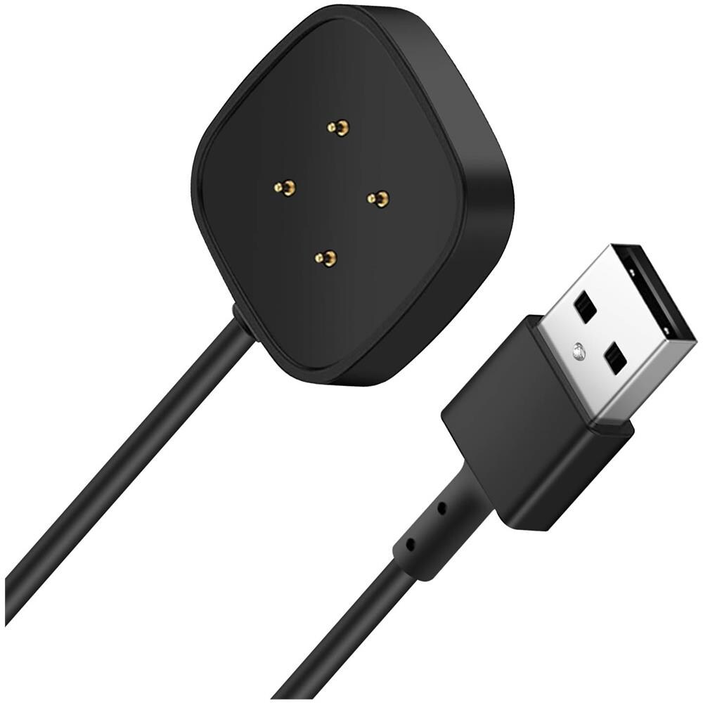 Caricabatterie Per Fitbit Versa 4 E Versa 3, Fitbit Sense 2 E Sense, 1 M Nero - Foto 1
