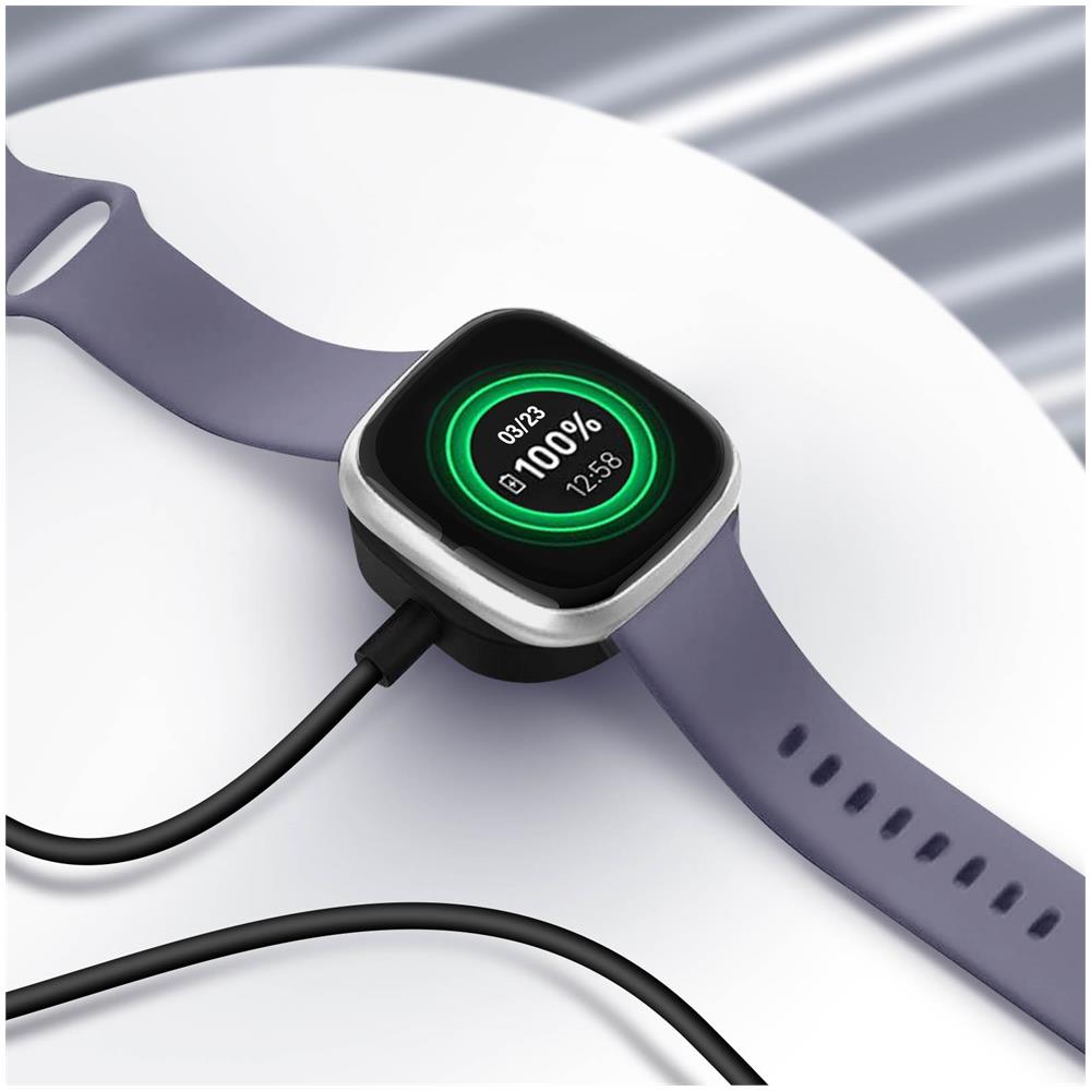 Caricabatterie Per Fitbit Versa 4 E Versa 3, Fitbit Sense 2 E Sense, 1 M Nero - Foto 5