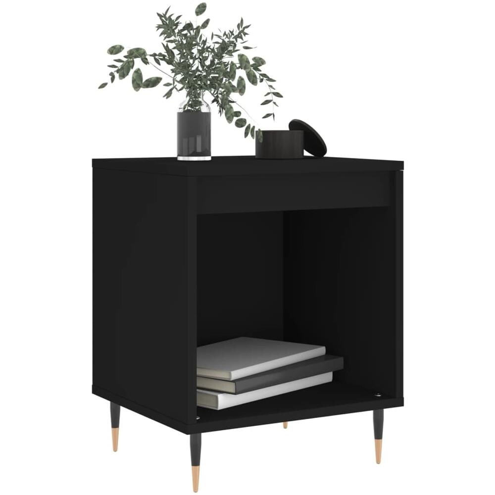 Comodini 2pz Neri 40x35x50 Cm In Legno Multistrato - Foto 3