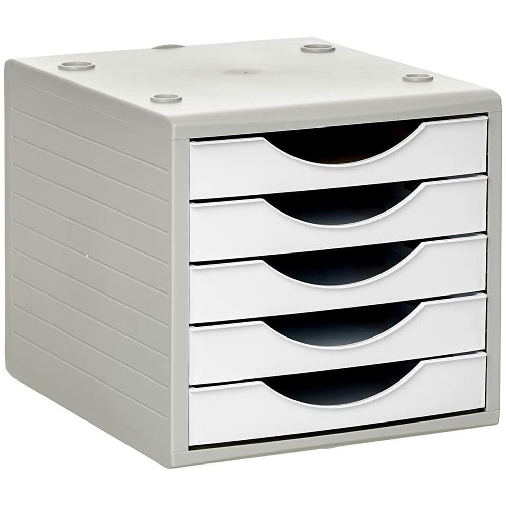Archivotec Serie 4000 Classificatore Modulare Archivotec Serie 4000 5 Cassetti Din A4 Bianco Torta 34 X 27 X 26 Cm - Foto 1
