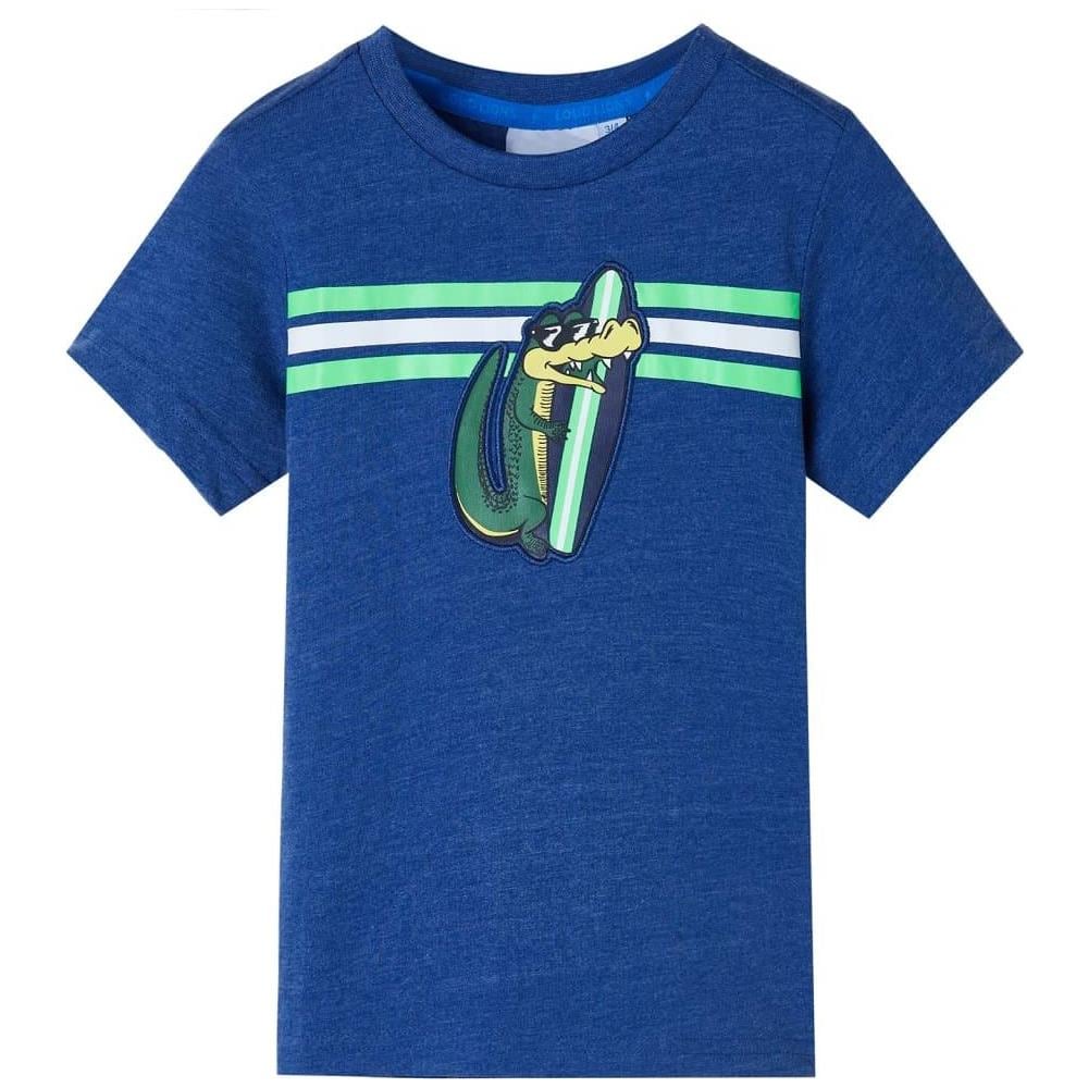 Maglietta da Bambino Blu Scuro Mélange 128 - Foto 1