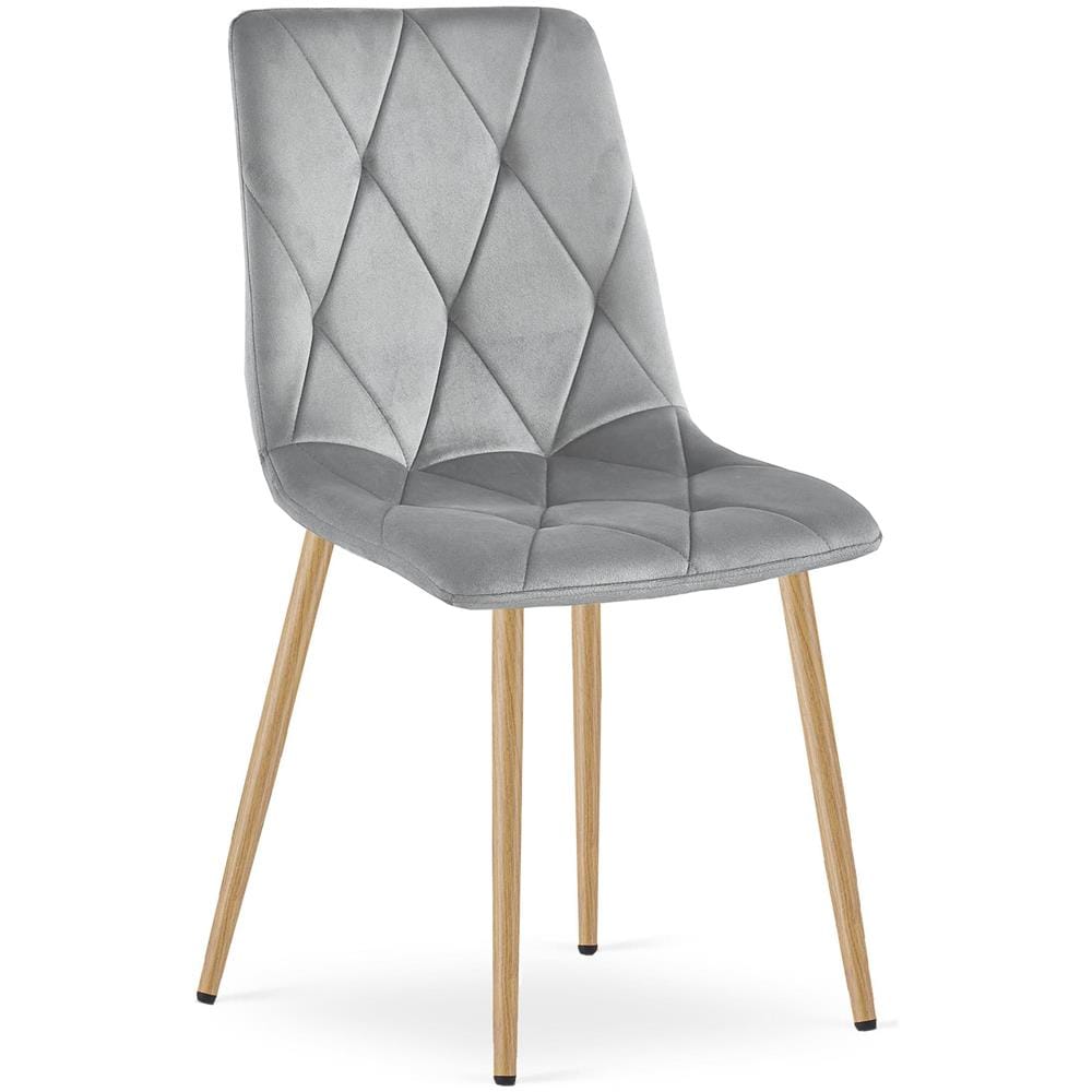 TYRA Velvet Chair - Elegante grigio chiaro per soggiorno x 4 - Foto 2