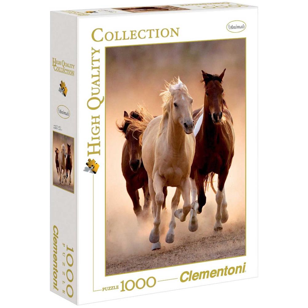 Puzzle Animals Running Horses 1000 pz 68 x 48 cm 39168 - Foto 1