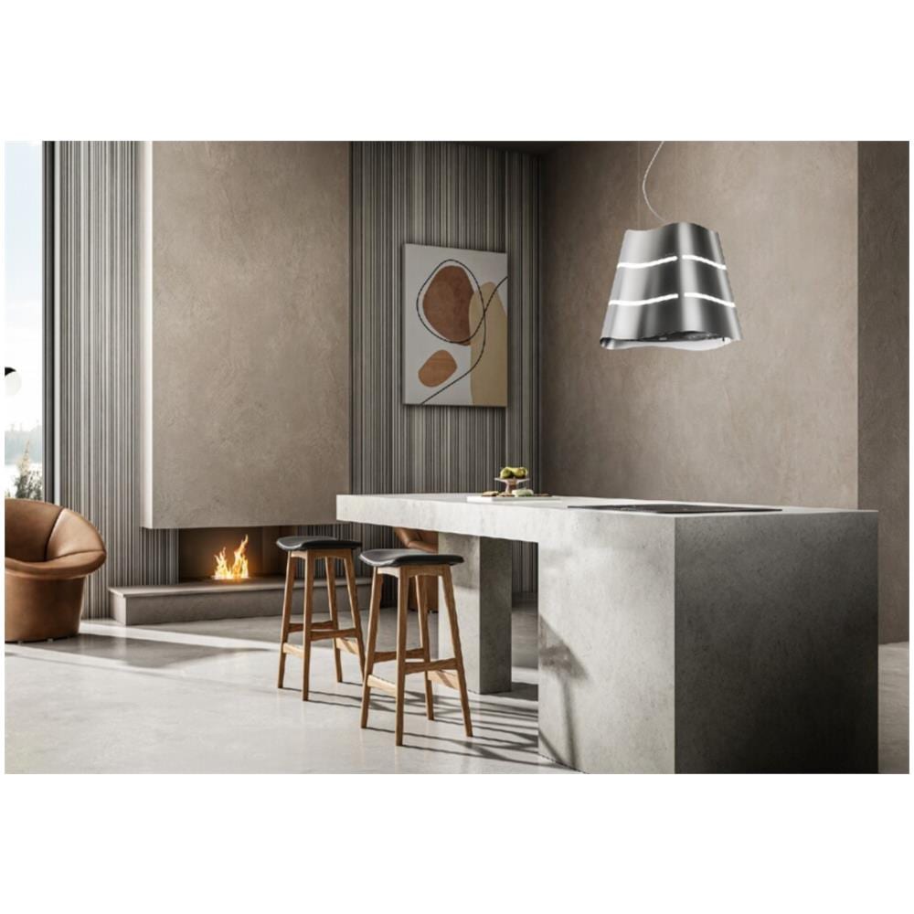 Cappa a Isola Wave IX /F 51 Aspirante 51cm Colore Acciaio Inox - Foto 4