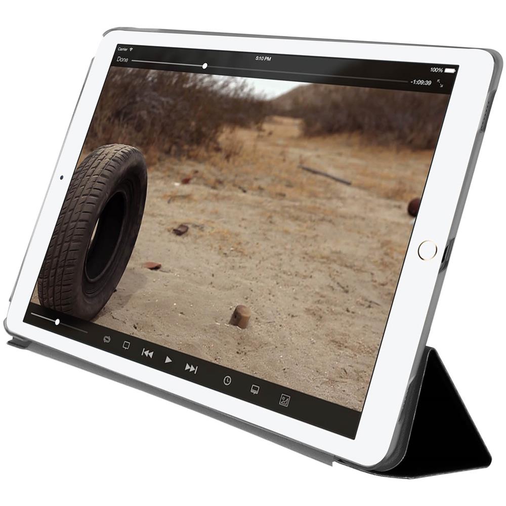 Custodia Ipad Pro 12.9 Cover Trasparente - Supporto 2x Posizioni Nero - Foto 2