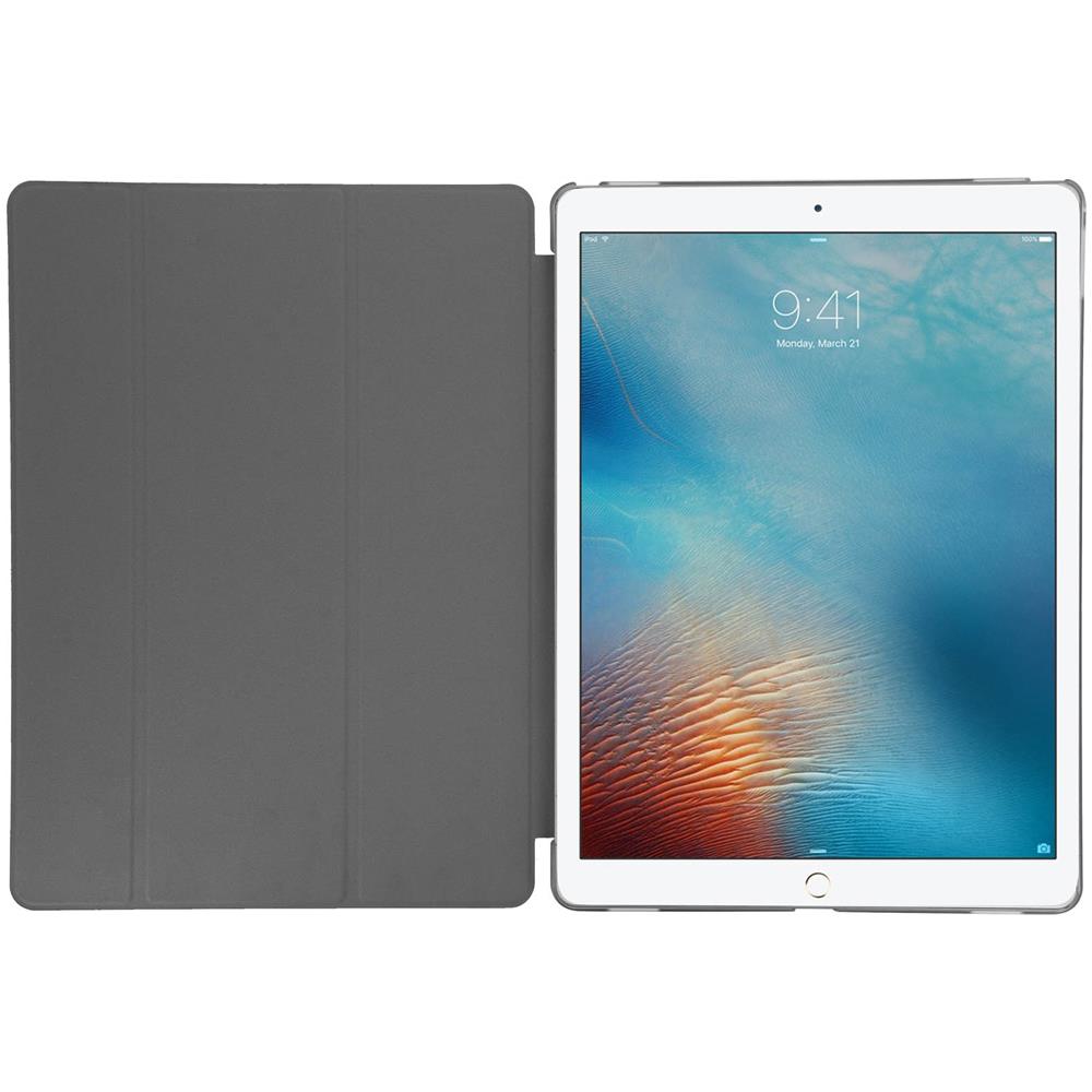 Custodia Ipad Pro 12.9 Cover Trasparente - Supporto 2x Posizioni Nero - Foto 4
