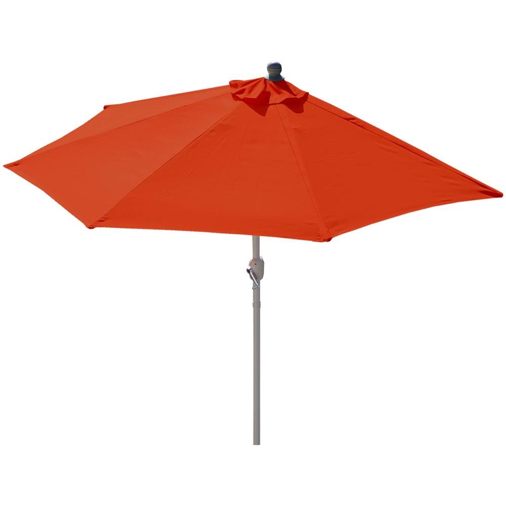 Ombrellone Da Parete A Mezzaluna Per Balcone - Semicircolare, Apertura 270/300 Cm, Tessuto Poliestere, Avorio, Senza Base, Meccanismo A Manovella