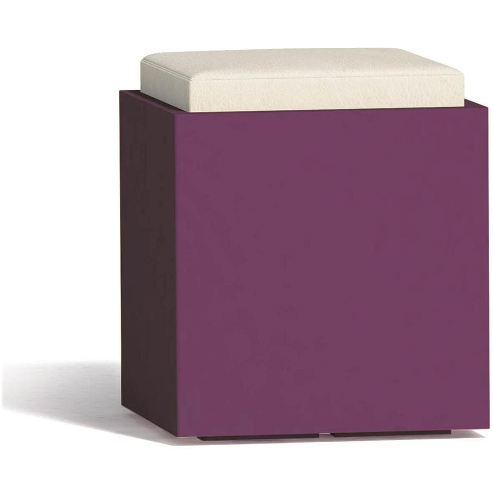 Tkm - Pouf Square In Resina Quadrato 40x40 Cm Viola - ePRICE