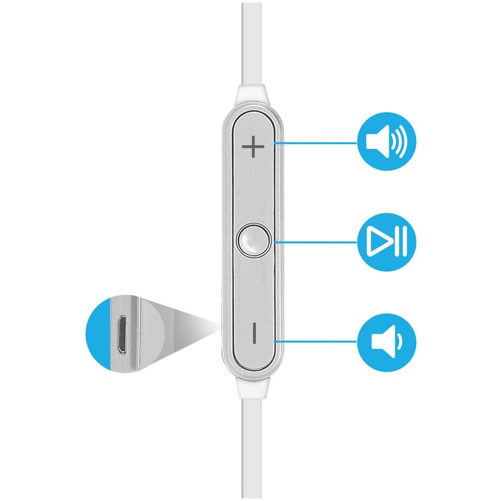 Auricolari Bluetooth In-ear Magnetici Audio Hd Argento - Foto 5