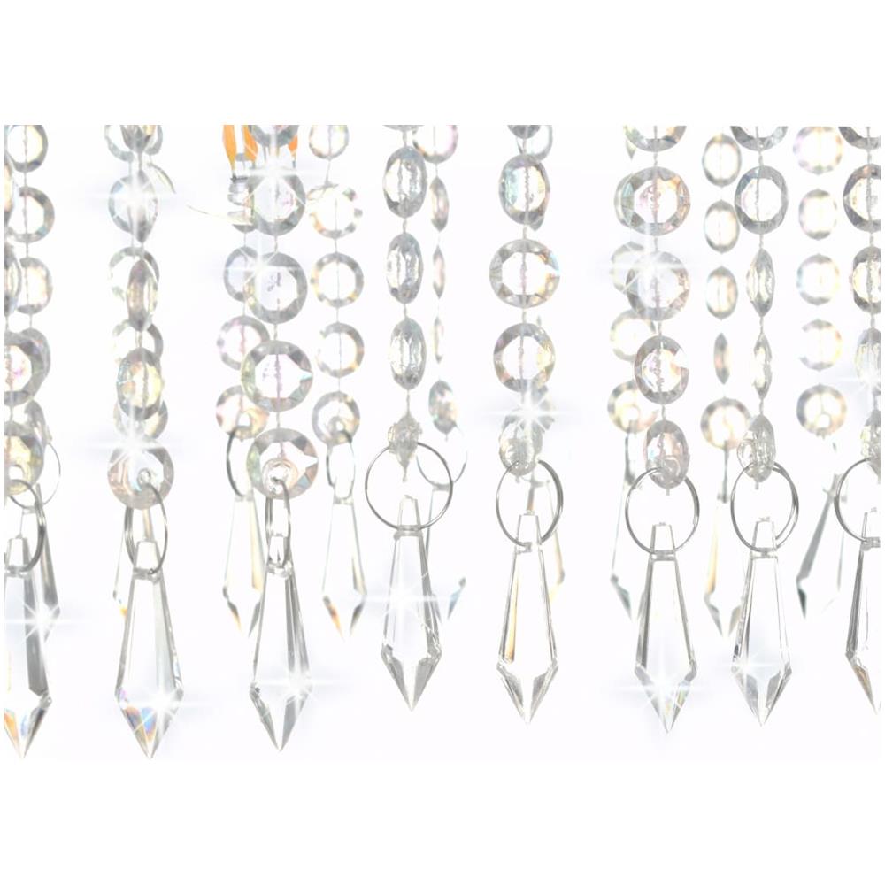 Lampadario con Perle di Cristallo Argento 104 cm E14 - Foto 8
