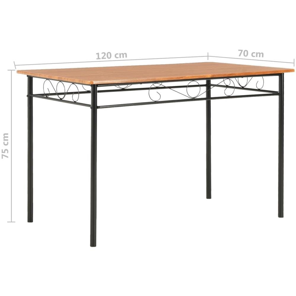Tavolo Da Pranzo Marrone 120x70x75 Cm Mdf - Foto 15