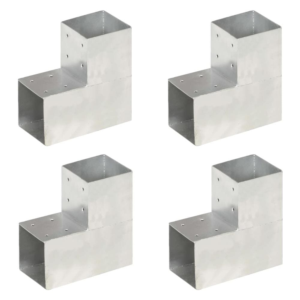 Connettori Pali A Forma Di L 4 Pz In Metallo Zincato 101x101 Mm - Foto 1