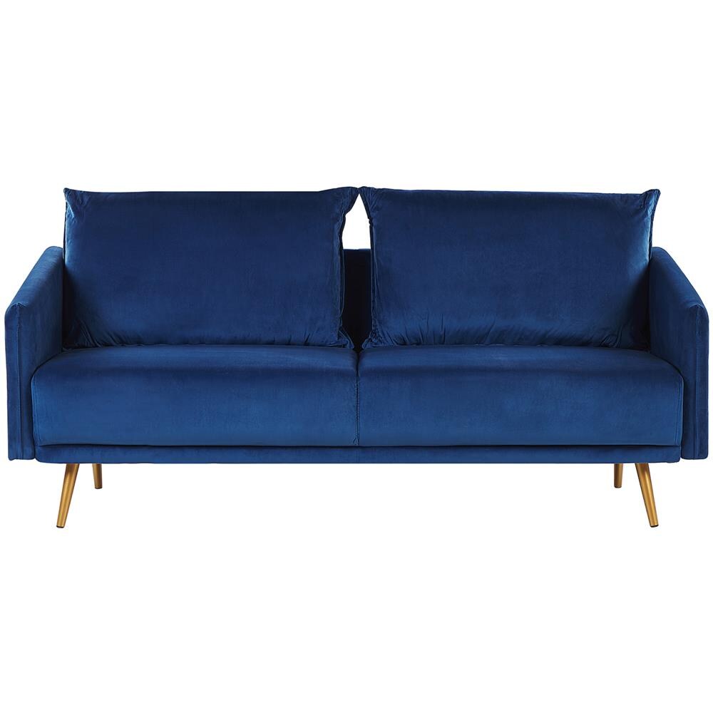 Divano letto 3 posti velluto blu marino VIMMERBY Beliani